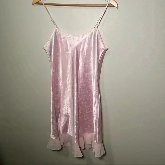 Vintage ballet pink frilly slip dress Cottagecore S - Picture 4 of 5